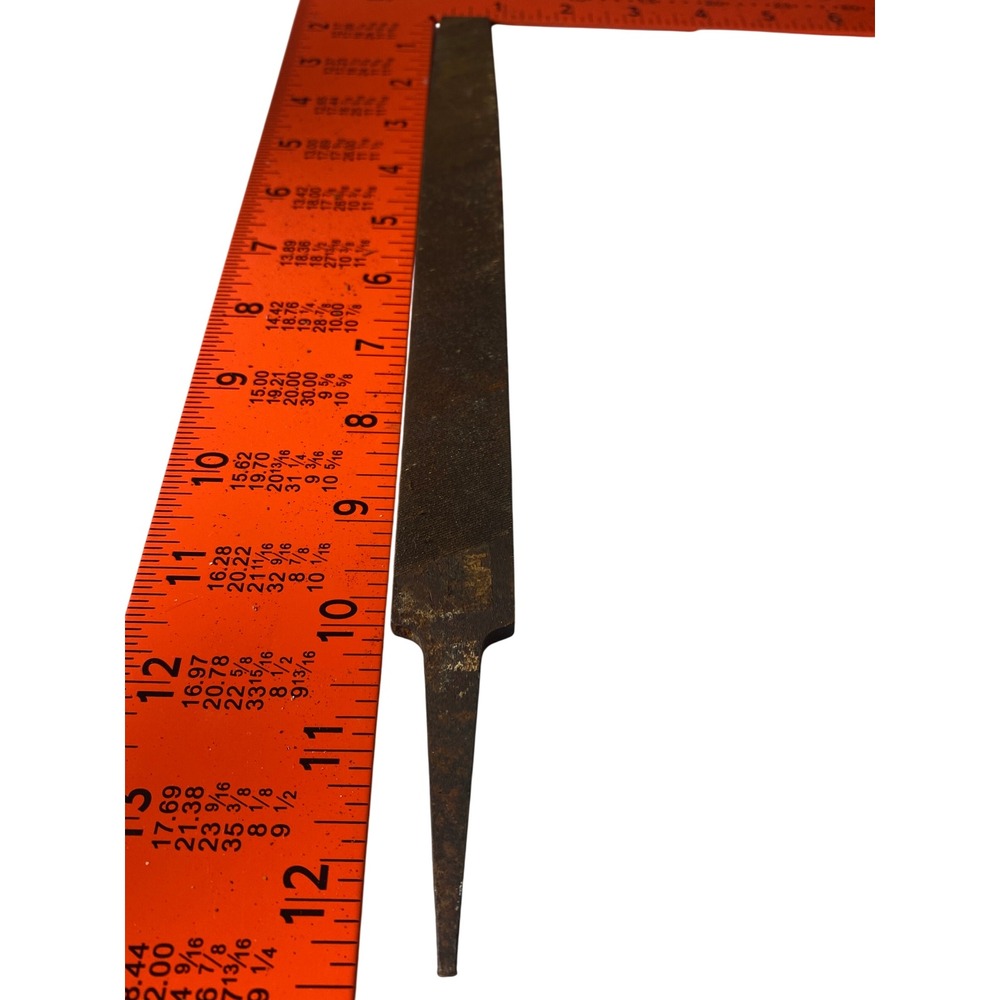 Vintage Square Tapered‎ Steel Lining Pry Bar 10 Inch Alignment Tool Patina
